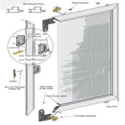 SUPERIOR EXTRUDED Sliding Screen Door UNASSEMBLED