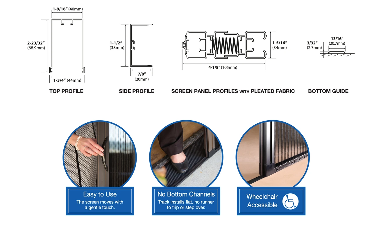 Sheer Classic 5-Panel Retractable Screen 3 Sheer Classic 5-Panel Retractable Screen - Image 3