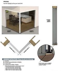 Genius® ZIGZAG TWO Double Panel For Largest Openings -Metro Screenworks Sales Store corner zig zag 2 61529.1671038444