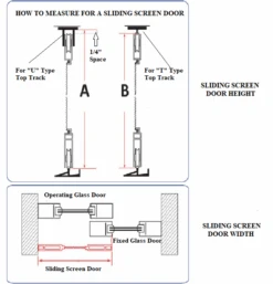 HERCULES EXTRUDED Sliding Screen Door UNASSEMBLED 17 HERCULES EXTRUDED Sliding Screen Door UNASSEMBLED -Metro Screenworks Sales Store sliding screen door measuring guide 25236.1674238312